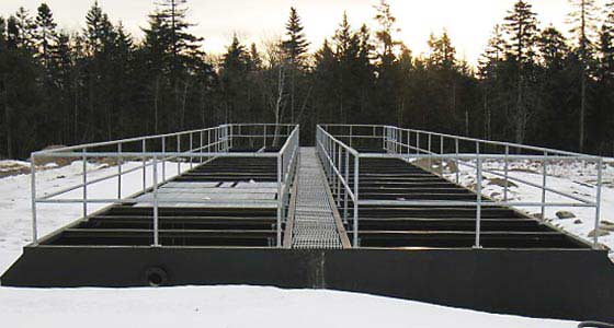 The modular sections of the Bio-Clear are field welded. The tank can be buried for operation in cold climates